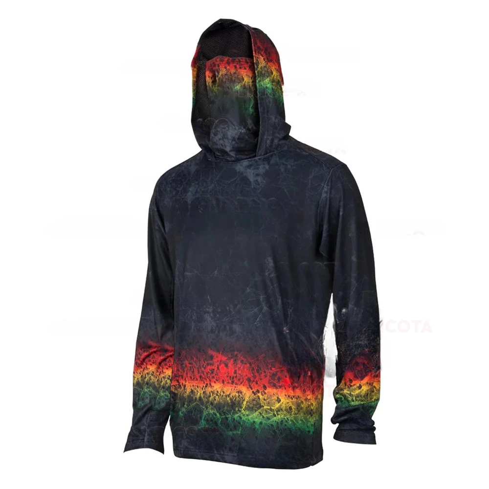 Fishing Mask Sun Protection - Men's Fishing Hoodie Shirts UPF 50+