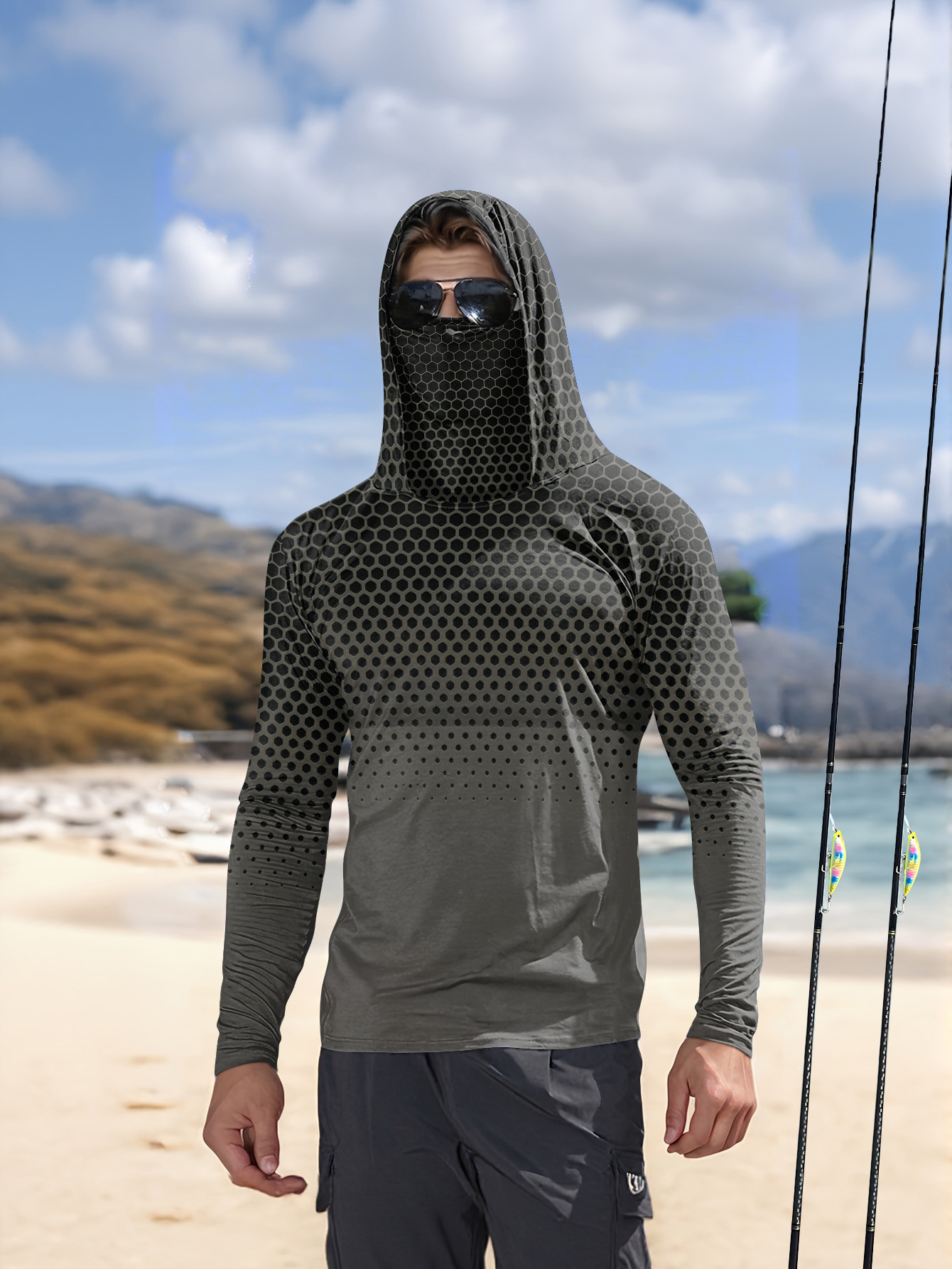 Men Summer UPF50+ Fishing Hood - Fishing Hoodie review and price