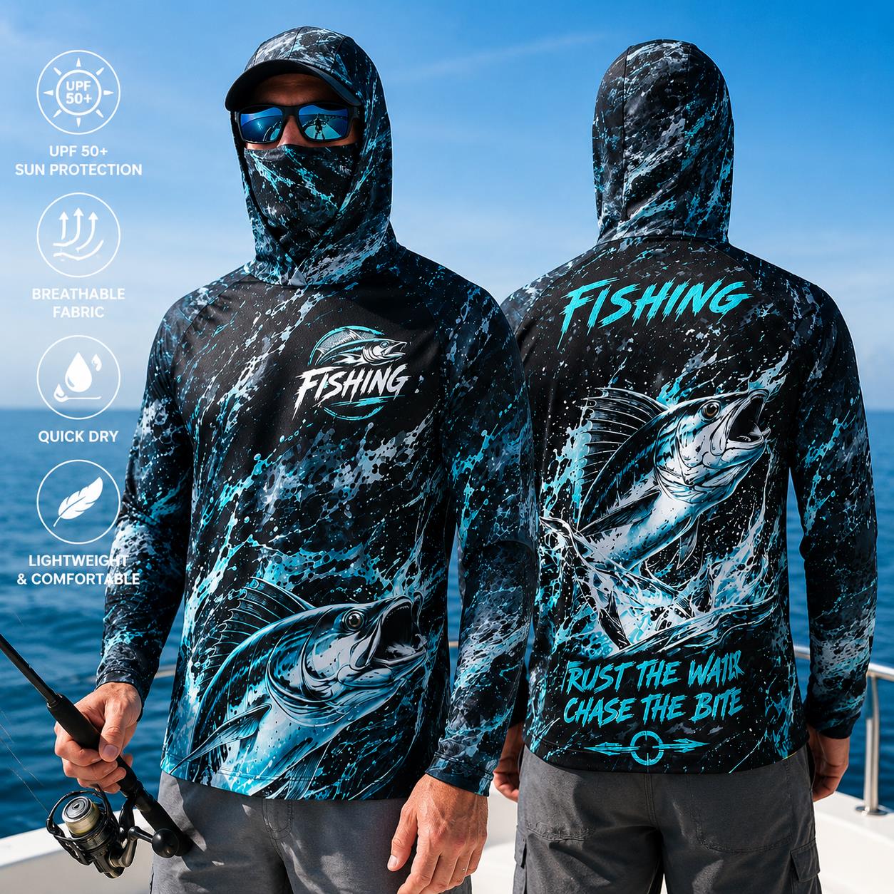 Quick Dry Breathable Men Fishi - Fishing Hoodie review and price