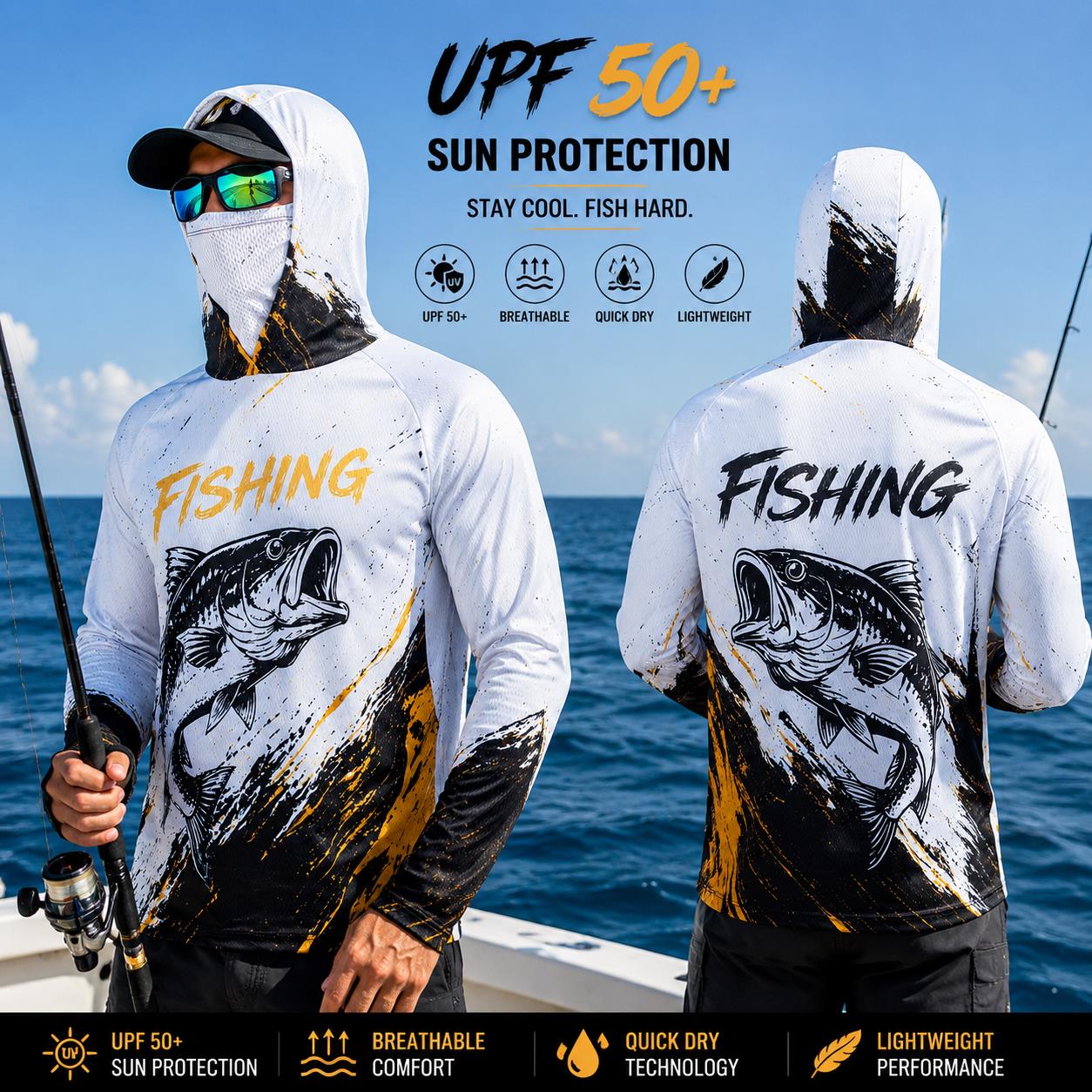 Quick Dry Breathable Men Fishi - Fishing Hoodie review and price